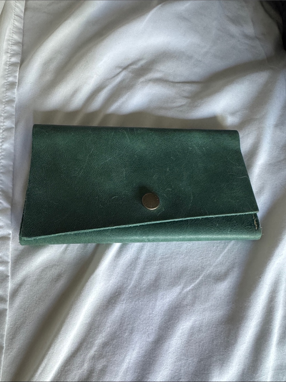 Portland Green Leather Travel Wallet - Picture 3 of 3